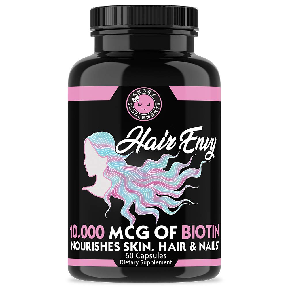 Angry Supplements Hair Envy Biotin + Keratin 10,000 mcg Powder 60