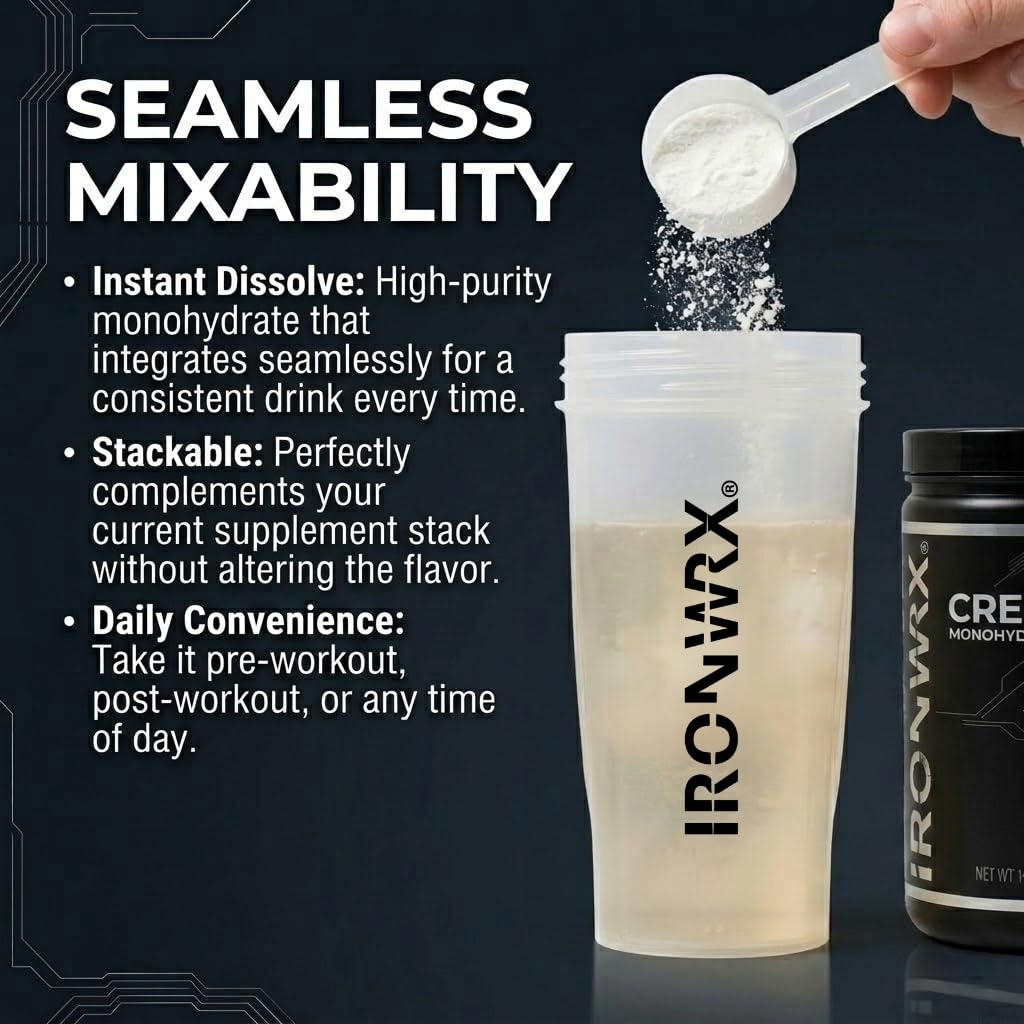 IRONWRX Creatine Monohydrate Powder 10.5 Ounce