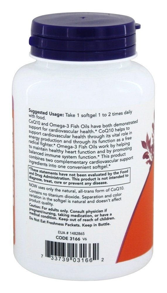 NOW Foods CoQ10 60mg Softgels, 120 Count