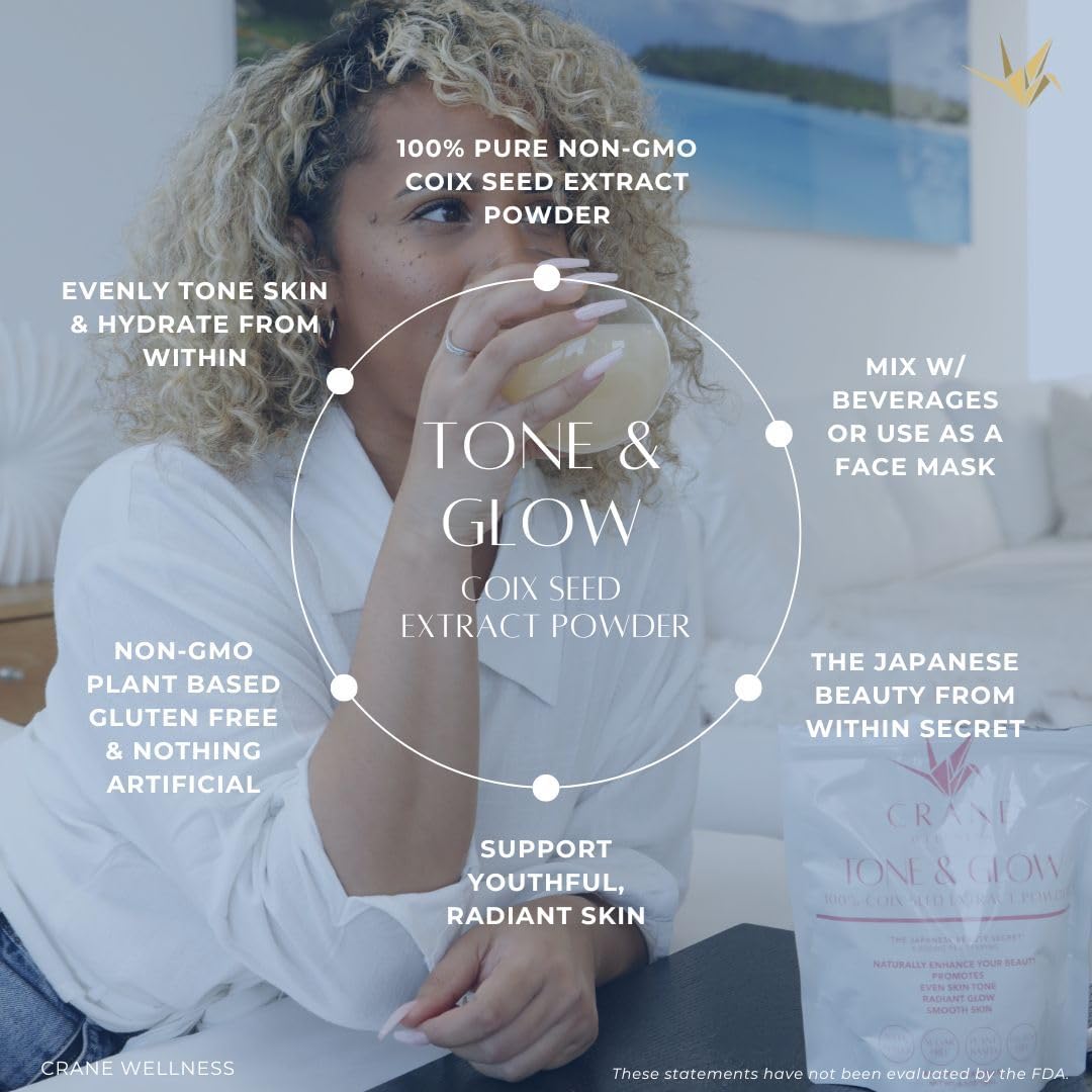 CRANE WELLNESS Tone & Glow Coix Seed Extract Powder 6.3493