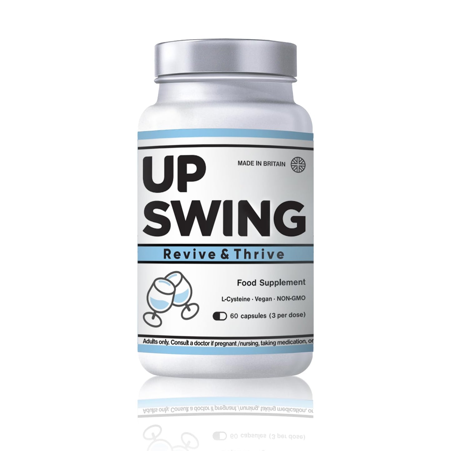 Upswing Pre & Post Drinking Supplement Vitamin B Complex Capsule, 60 Capsules