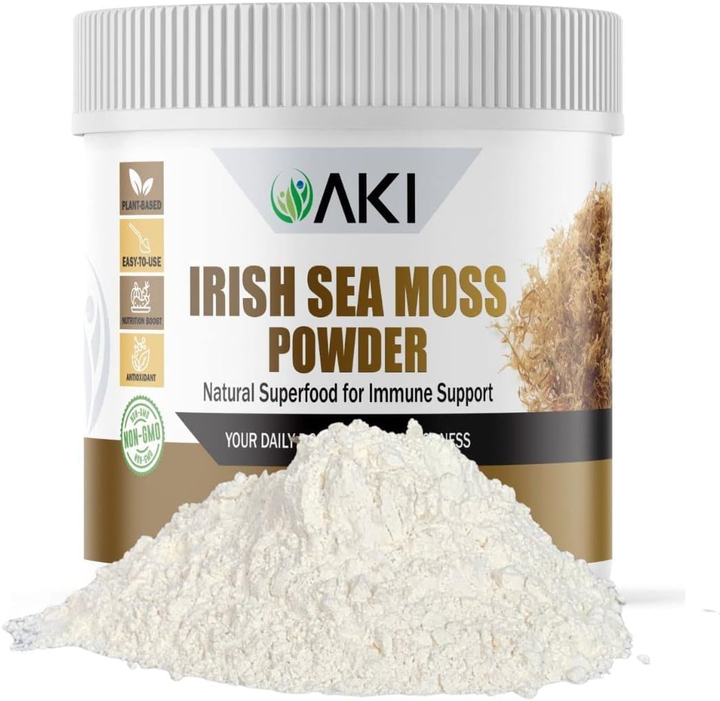 AKI ORGANIC Irish Sea Moss Powder, 6 oz