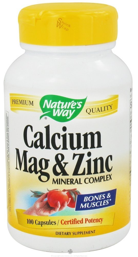 Nature's Way Calcium Magnesium & Zinc 100 Capsules