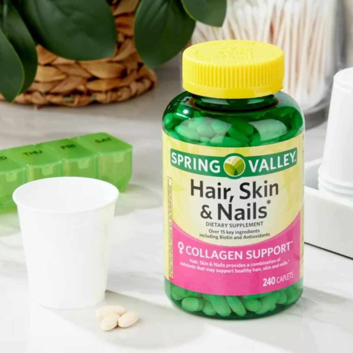 VOZRO Hair, Skin & Nails with Biotin & Collagen Caplets, 240