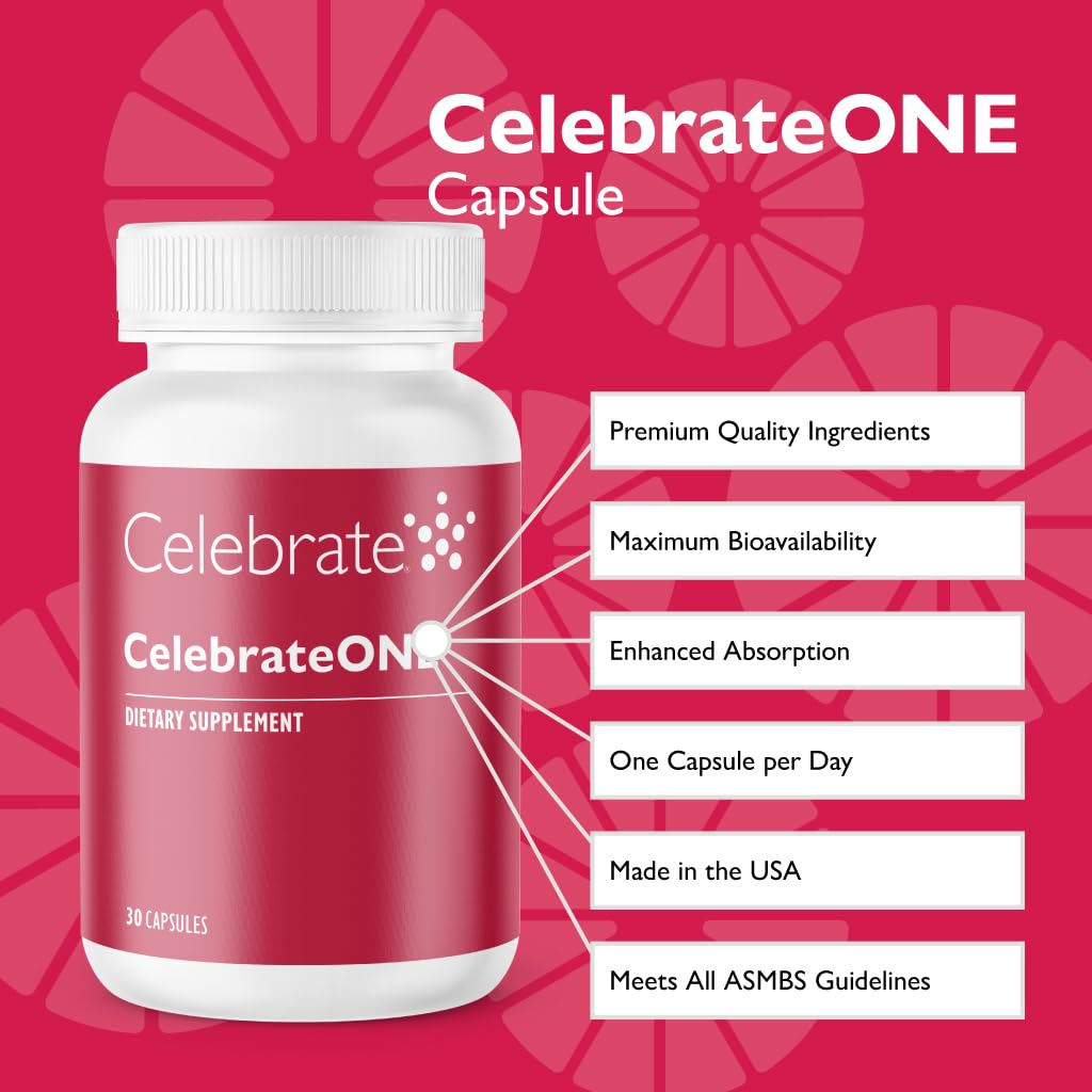 Celebrate Bariatric Supplements CelebrateONE Iron Free Once Daily Bariatric Multivitamin Capsule, 30 Capsules