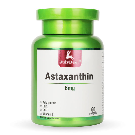 JulyDeer Astaxanthin 6 mg Per Serving Softgels, 60 Softgels