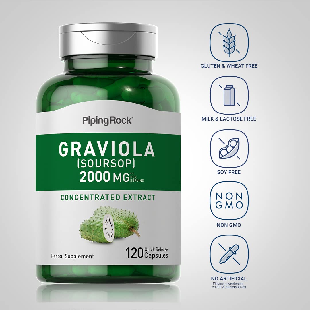 Piping Rock Graviola Soursop Capsules 120 Count