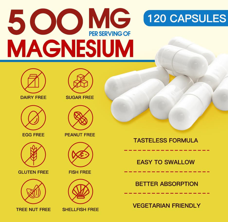 ZEBORA Magnesium Supplement Complex Capsule, 120 Count