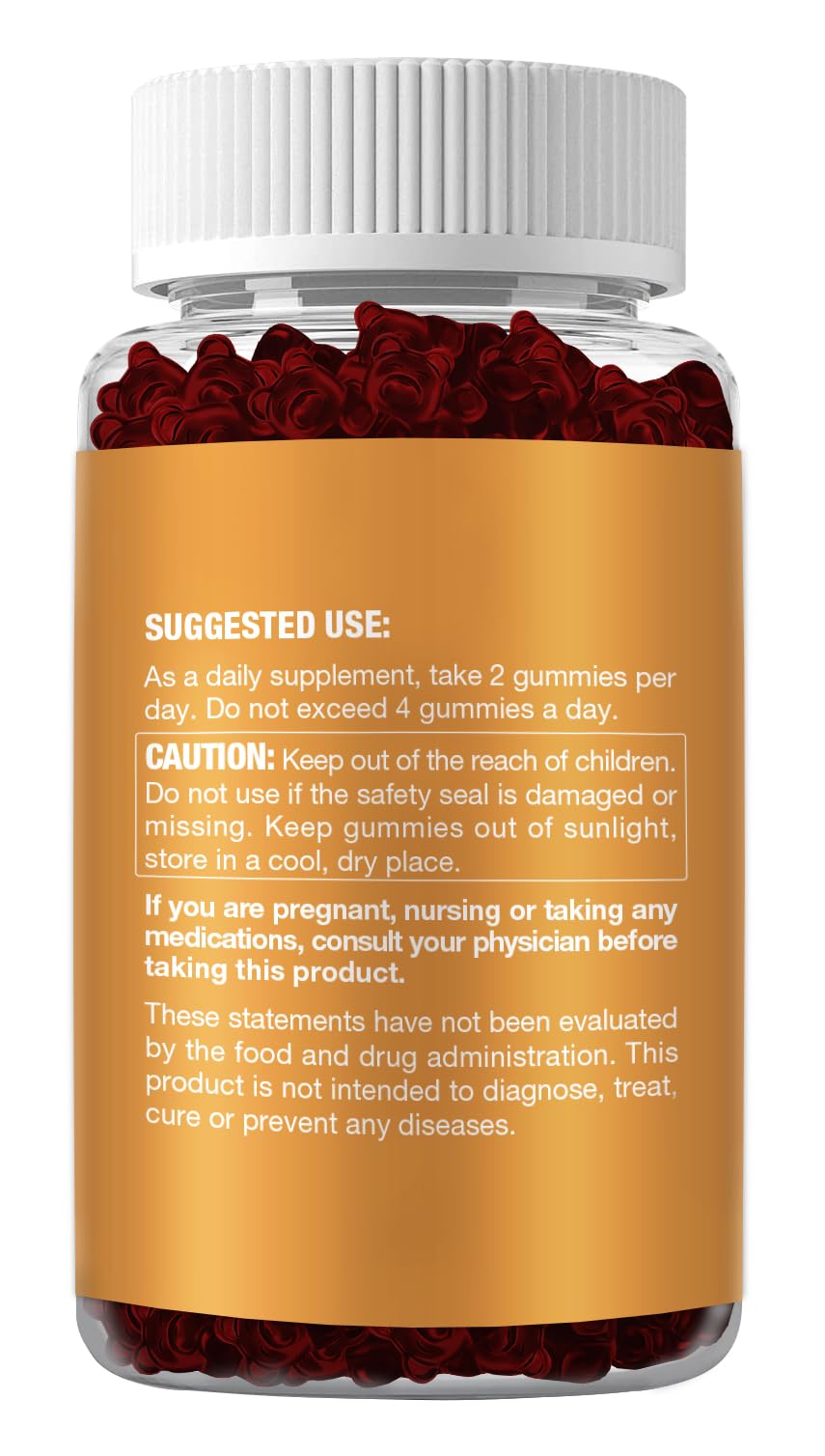 Riyuetian Quercetin with Bromelain, Zinc & Vitamin C Gummy 60 Count