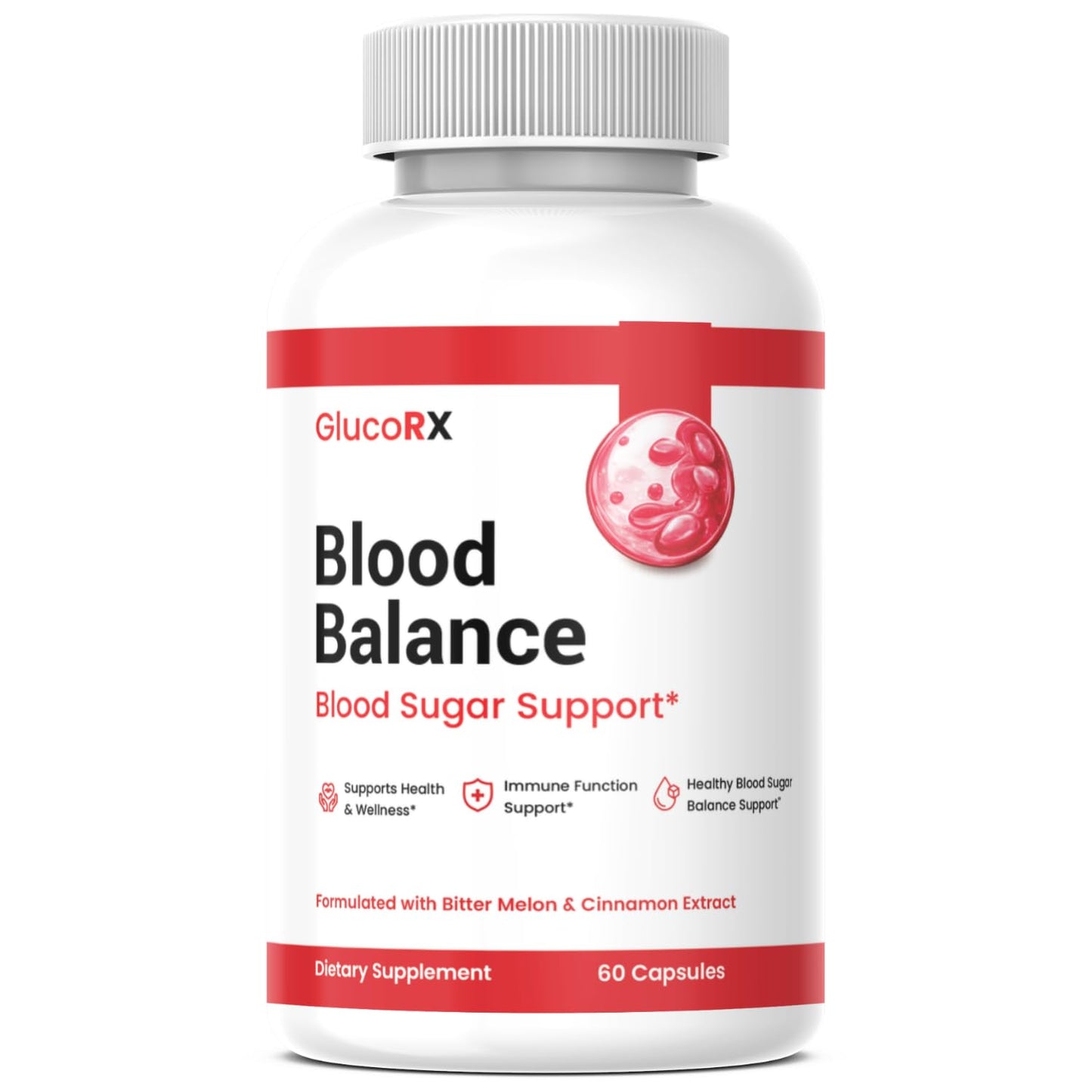 SuppNature GlucoRX Blood Balance, 60 Capsules