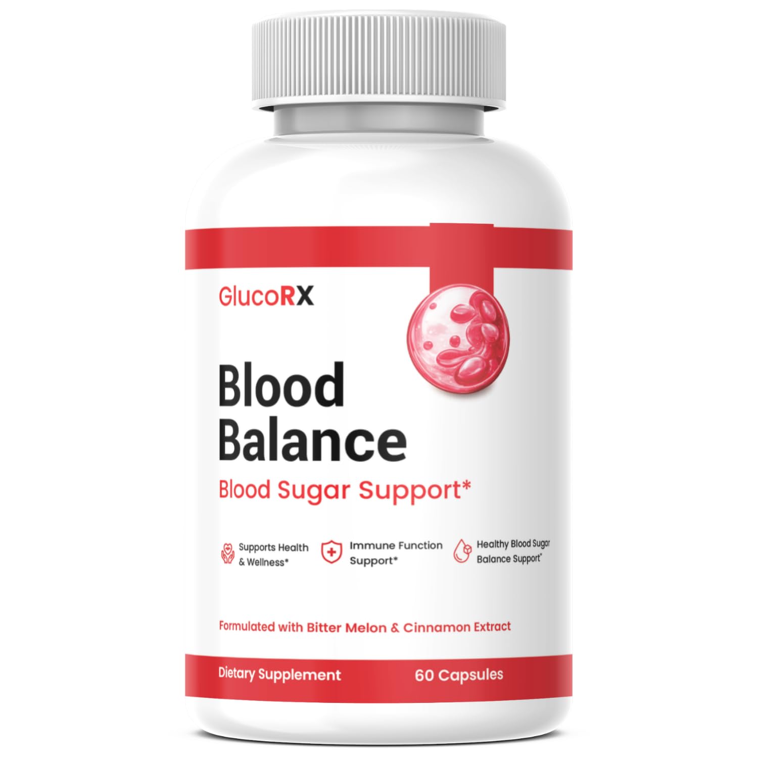 SuppNature GlucoRX Blood Balance, 60 Capsules