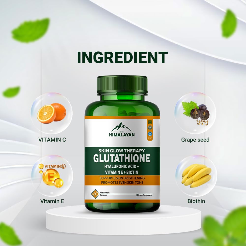 Divya Himalayan L-Glutathione 1000mg Capsules, 60 Count