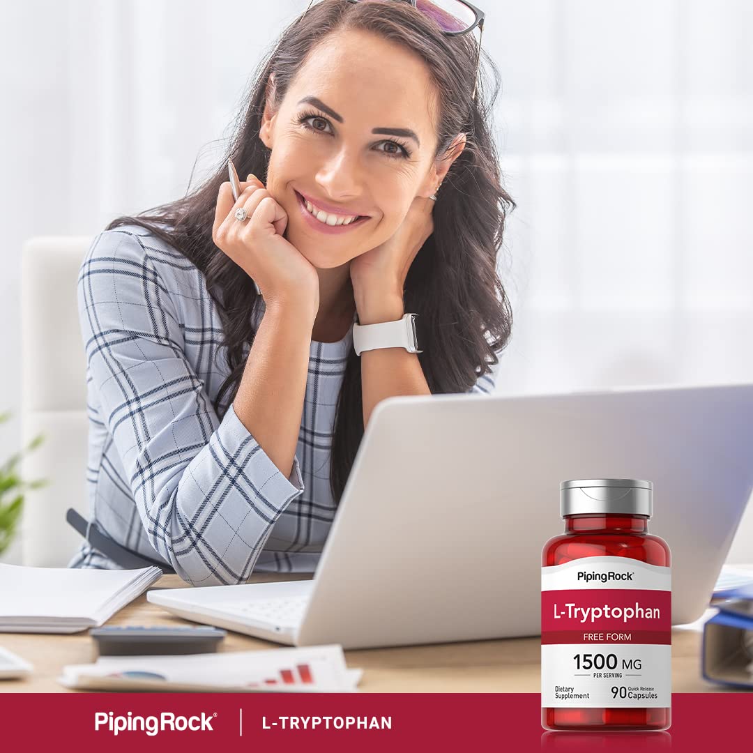 Piping Rock L-Tryptophan 1500 mg Capsule, 90 Capsules