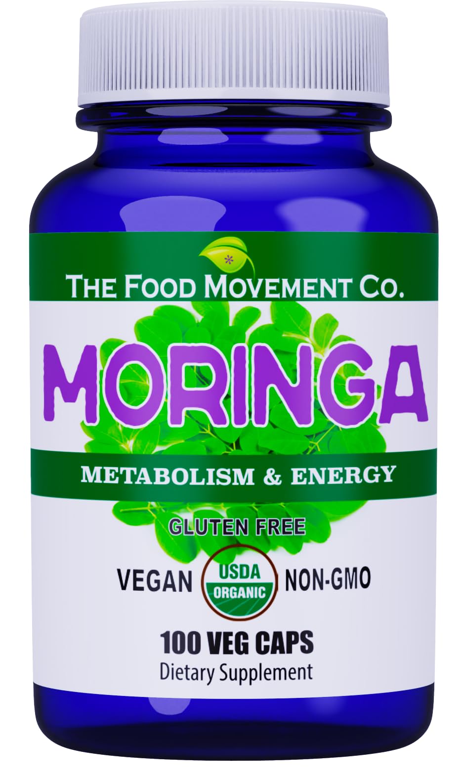 THE FOOD MOVEMENT CO. Moringa Capsule, 100 Count