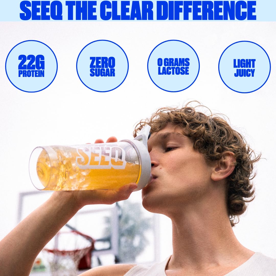 SEEQ Clear Protein Powder Blue Razz Freeze, 22 Servings