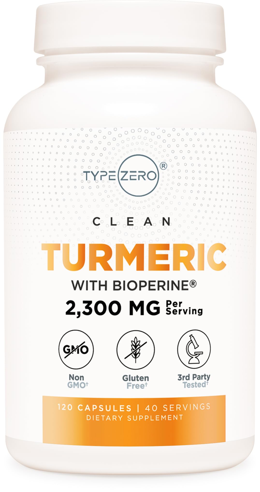 Type Zero Turmeric with Bioperine Powder, 5 Ounce