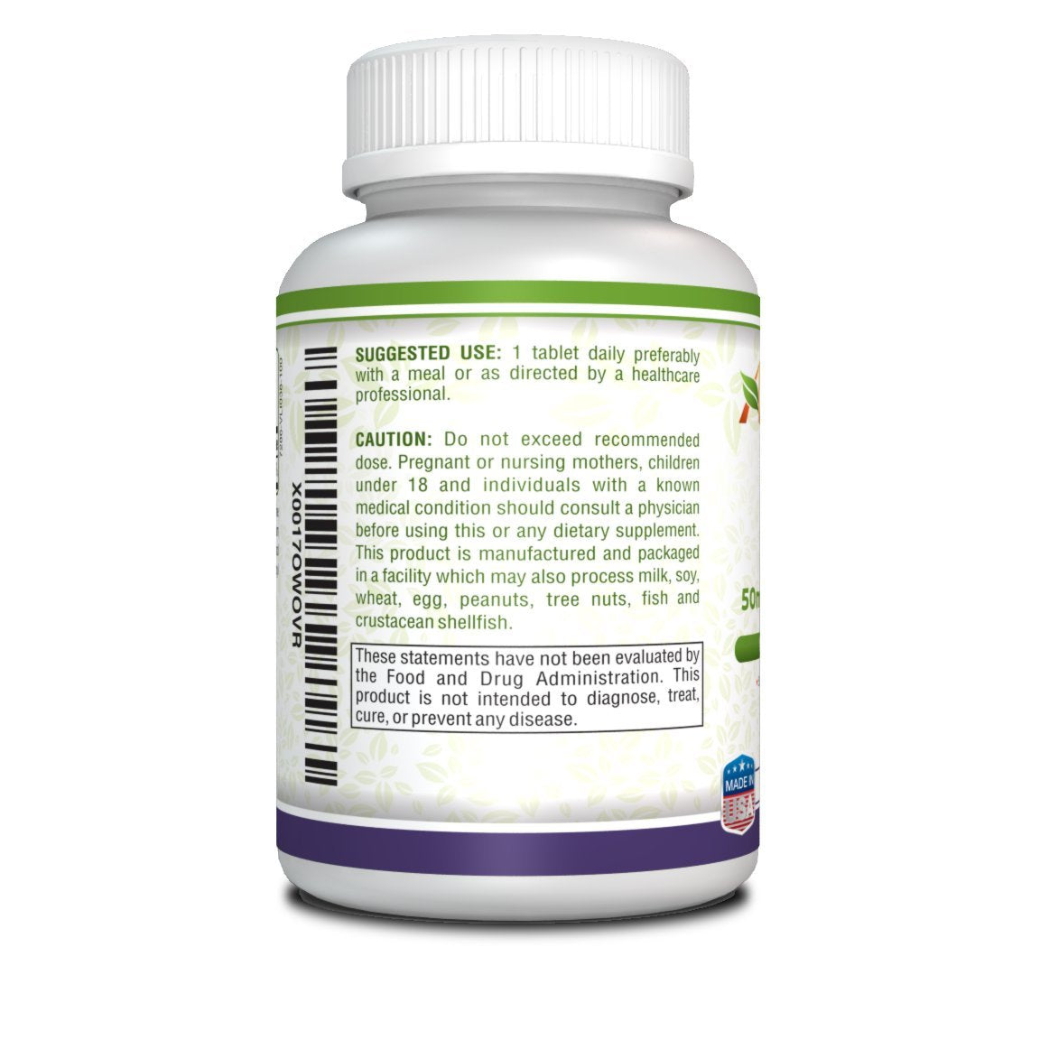 Athena Natural Wellness Zinc Supplement Tablets 50mg, 100 Count