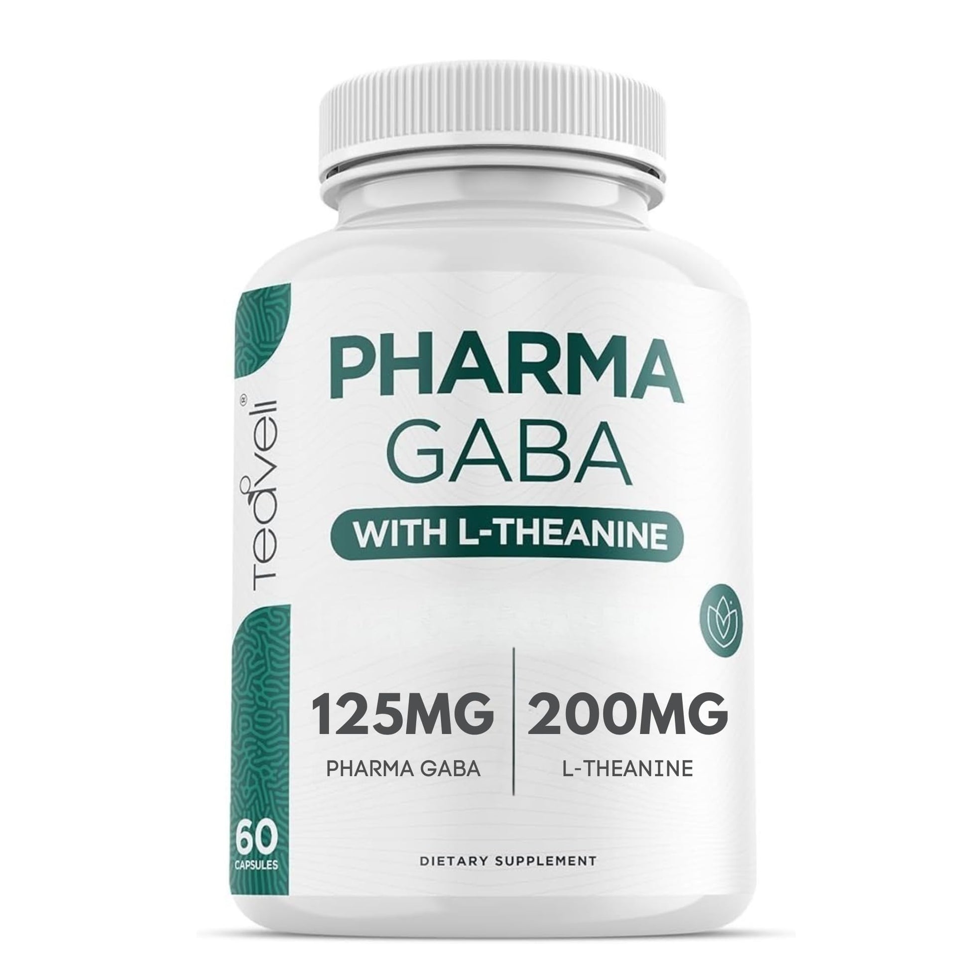 Teaveli PharmaGABA with L-Theanine Capsule, 60 Veggie Capsules