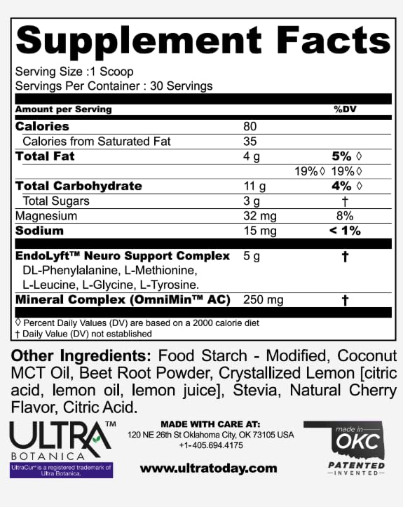 UltraCur Endolyft Amino Acid Powder Supplement, DL-Phenylalanine Blend, 24 Servings
