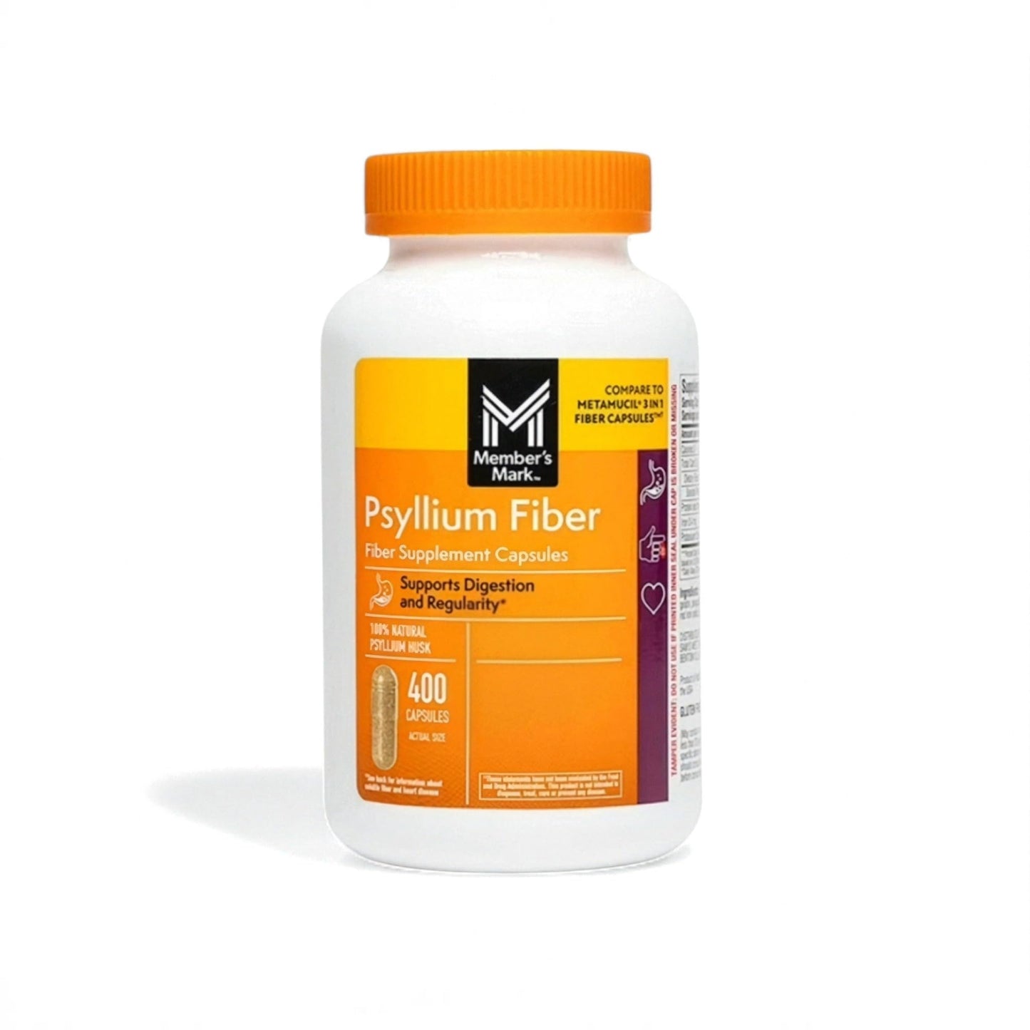 Member's Mark Psyllium Husk Fiber Capsules, 400 Capsules