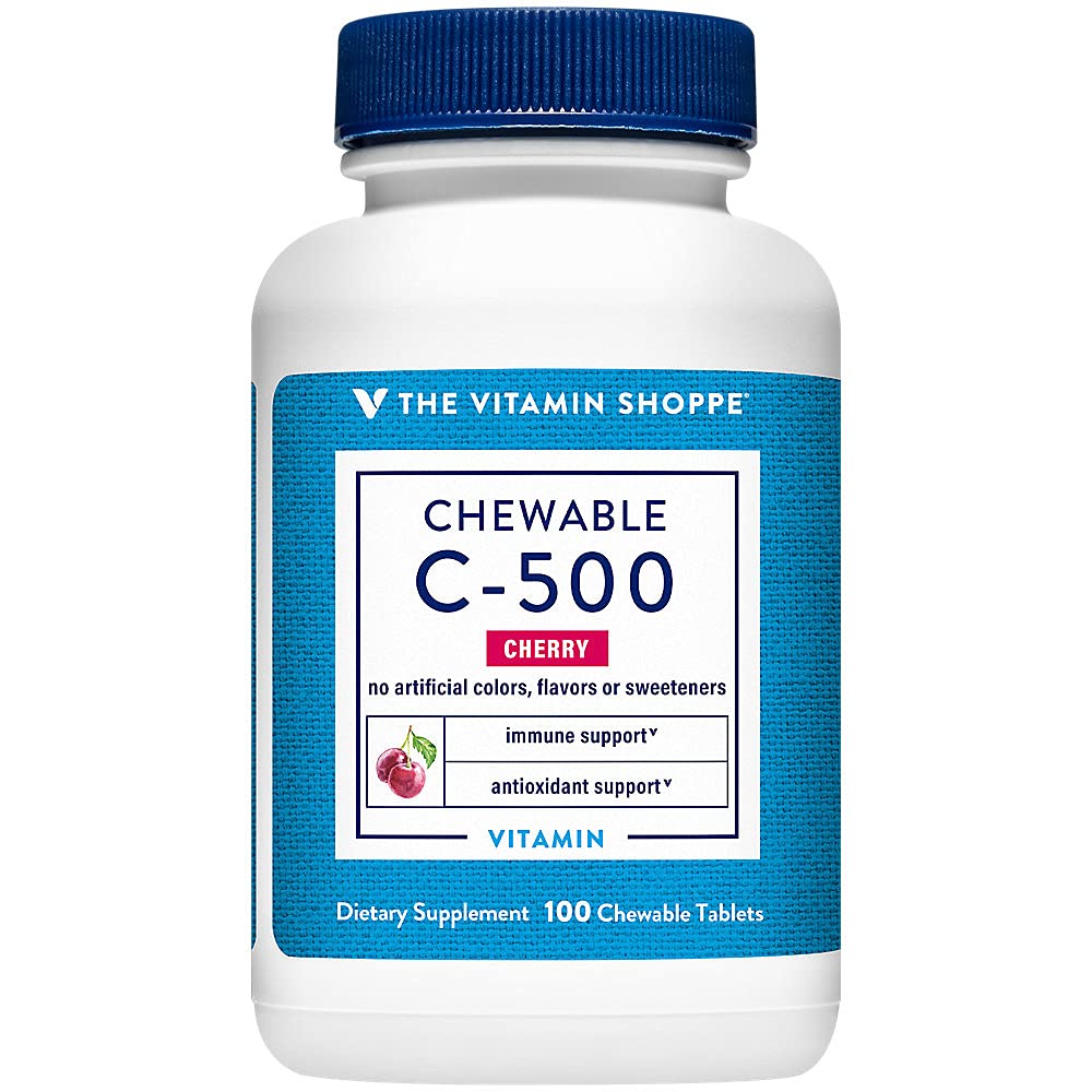 The Vitamin Shoppe Vitamin C 500 mg Chewable Tablets, 100 Count