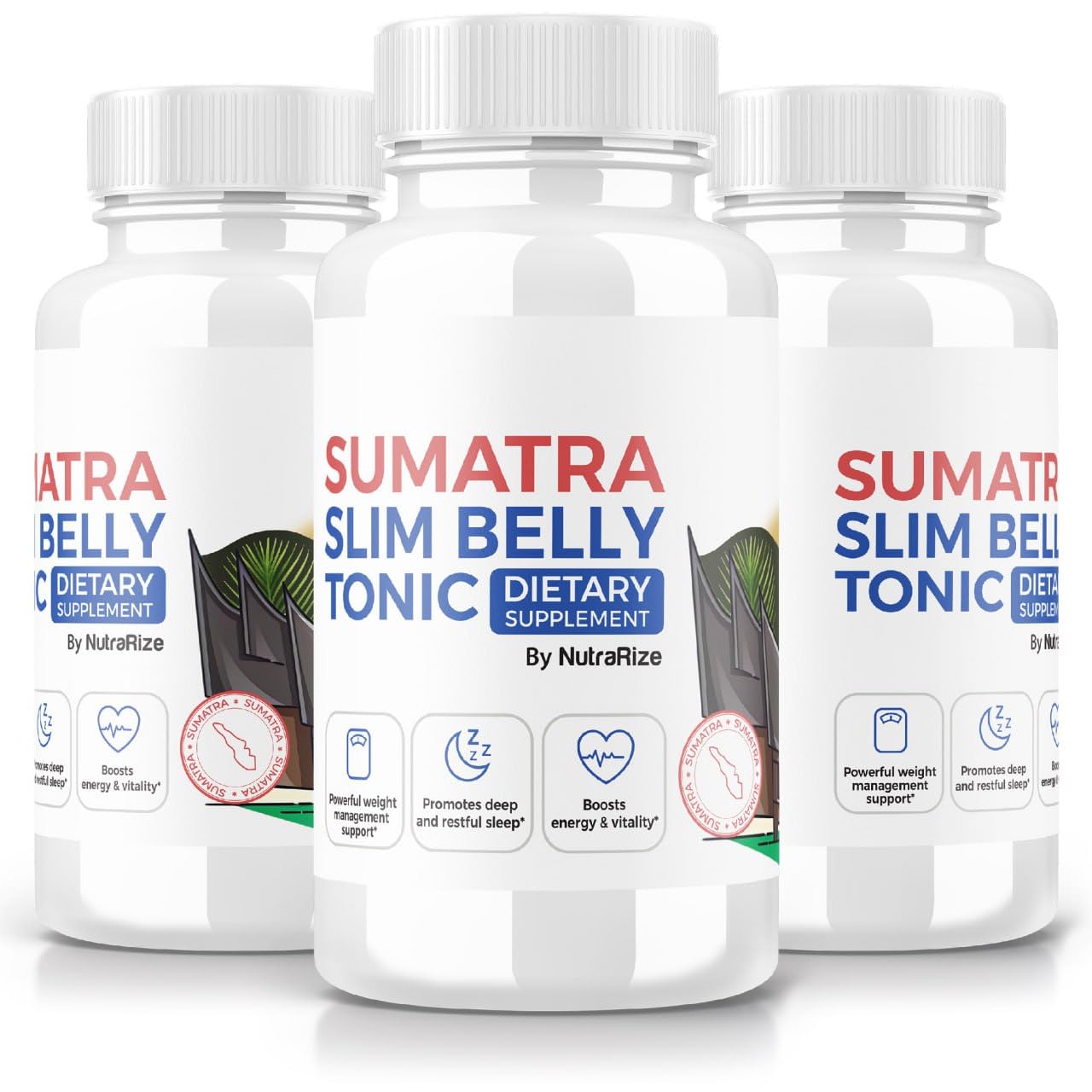 NutraRize Sumatra Slim Belly Tonic Capsules 180 Count