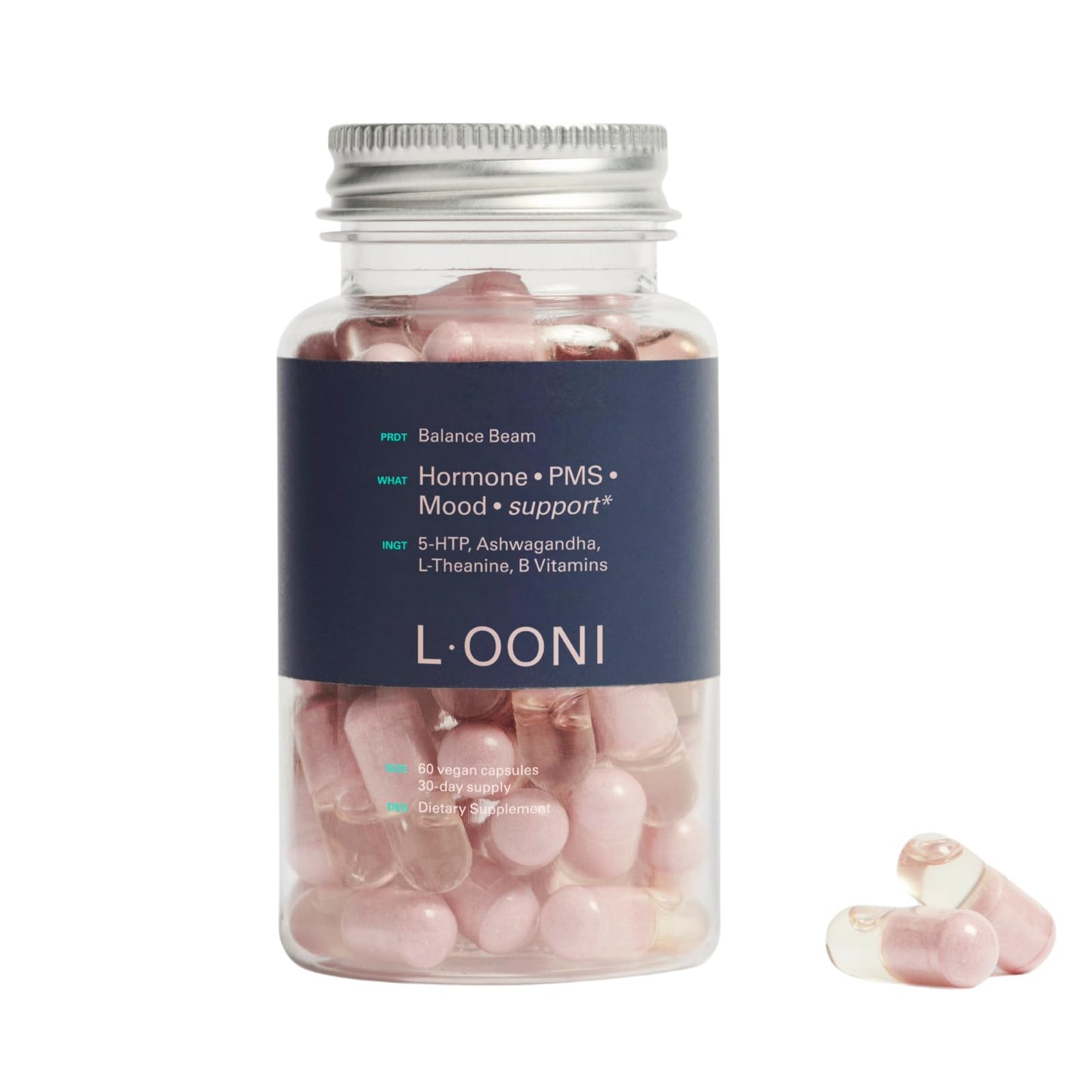 L·OONI PMS Relief Balance Beam Capsules, 60 Capsules