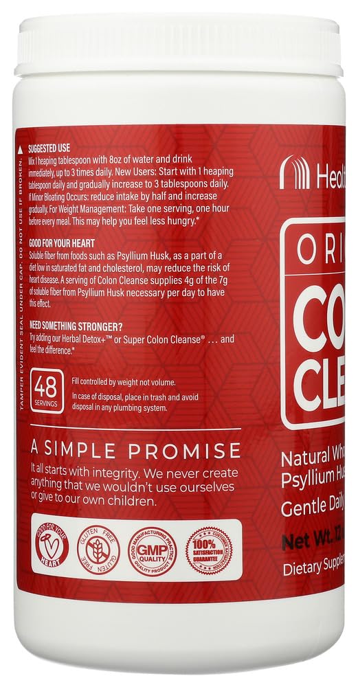 Health Plus Colon Cleanse Psyllium Capsule, 12 Count
