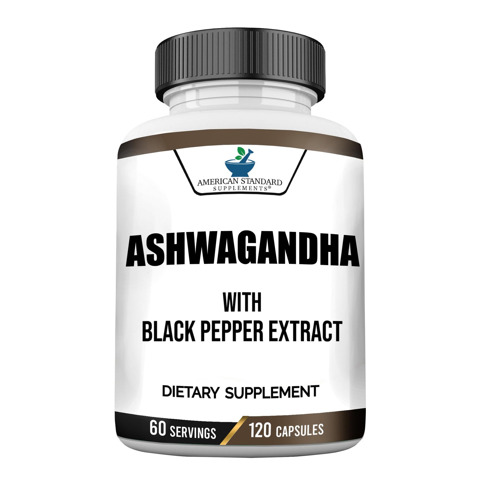 American Standard Supplements Ashwagandha 6000mg Capsules, 90 Count
