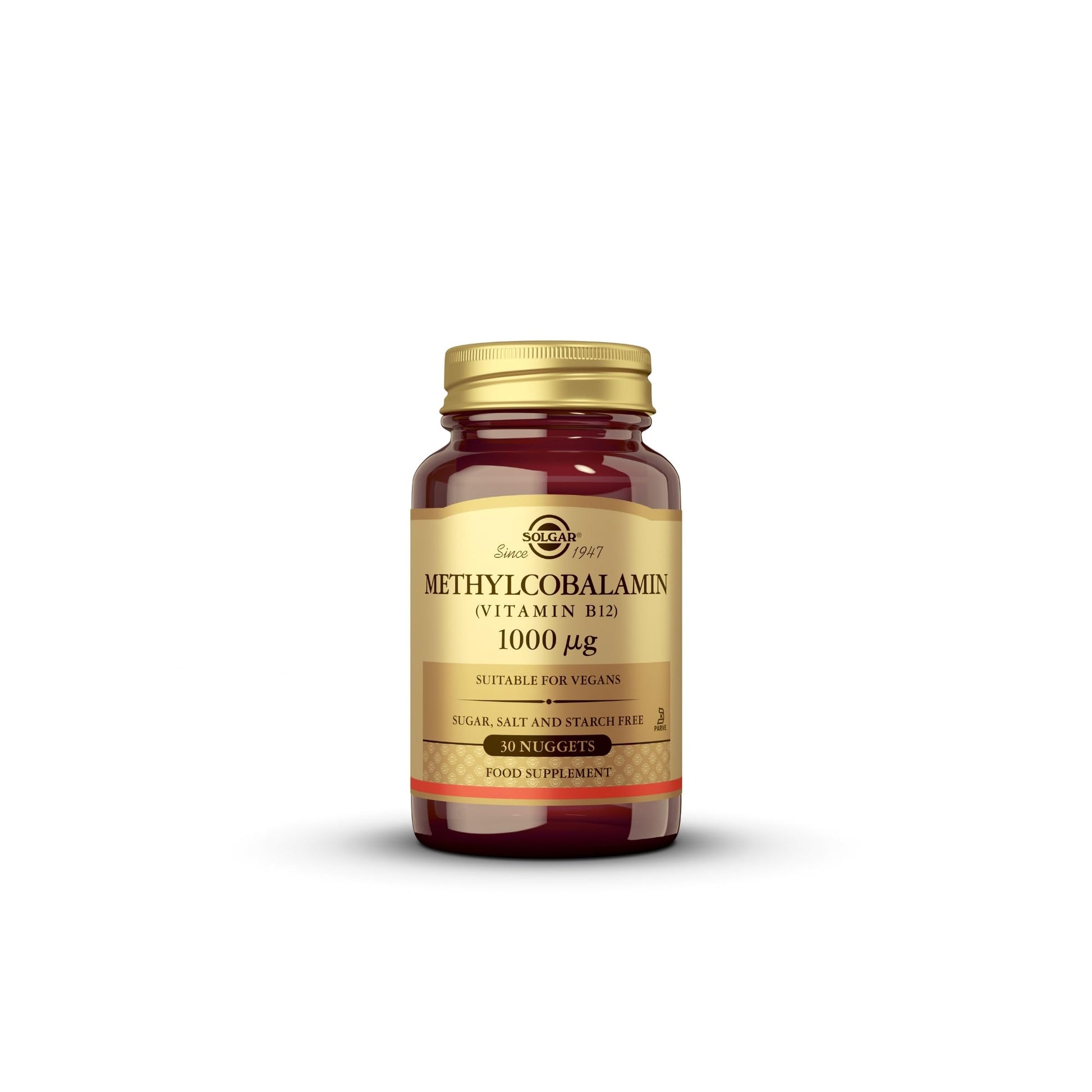 Solgar Methylcobalamin (Vitamin B12) 1000 mcg Capsule, 30 Count