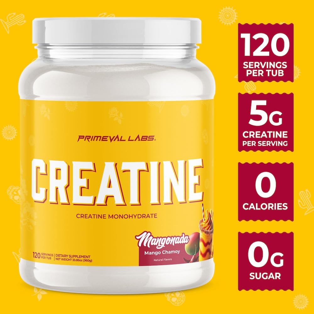 Primeval Labs Clean Creatine Monohydrate Powder, 120 Servings