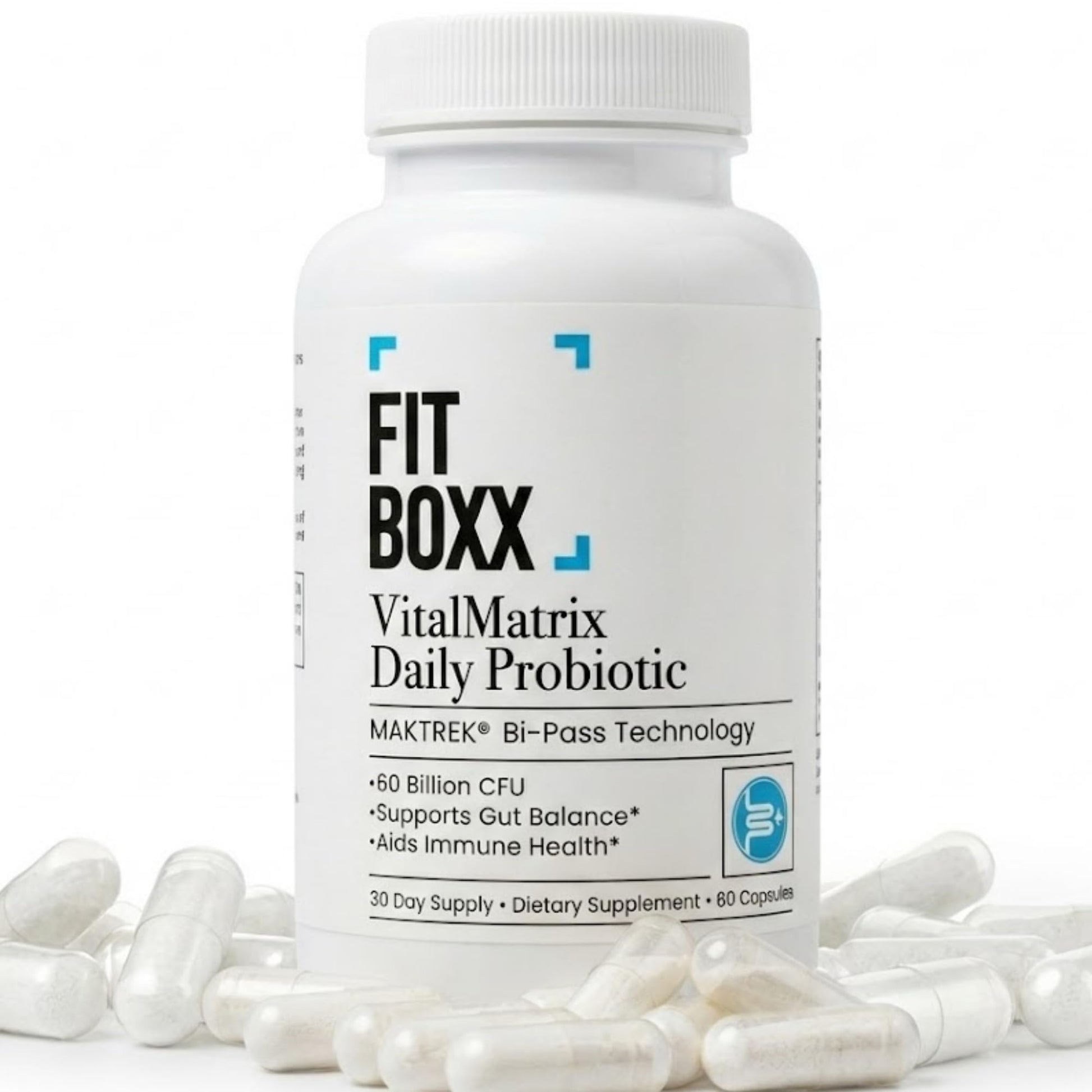 Fit Boxx VitalMatrix Daily Probiotic Capsules 60 Count