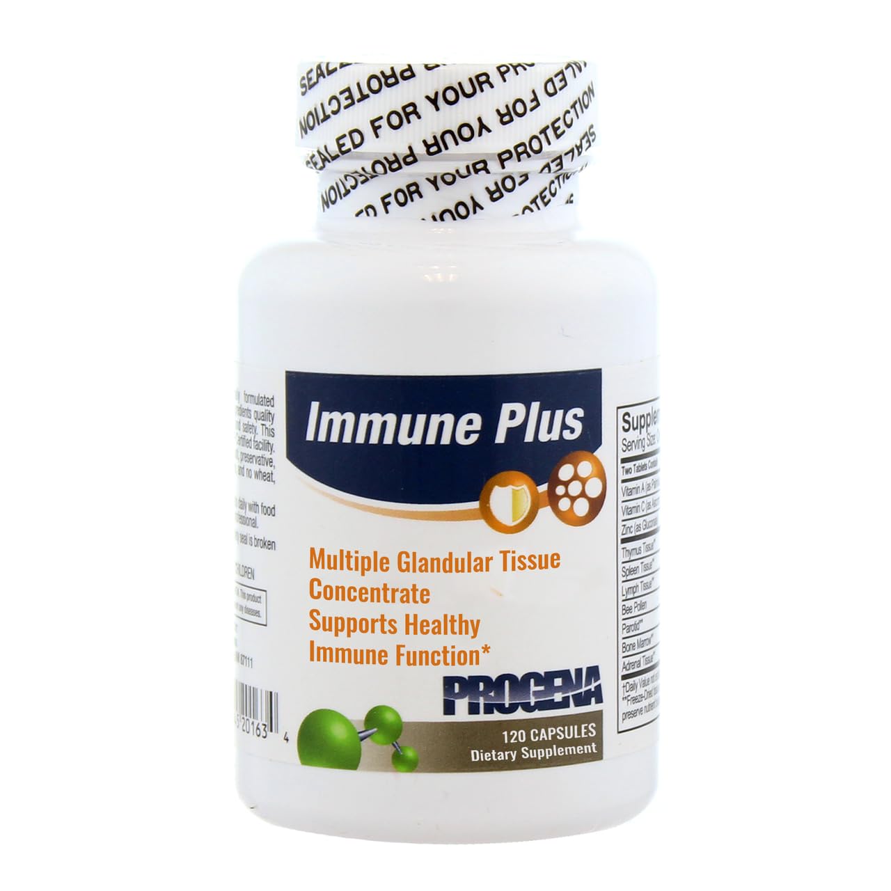 PROGENA Immune Plus Multiple Glandular Tissue Concentrate Capsules 120 Count