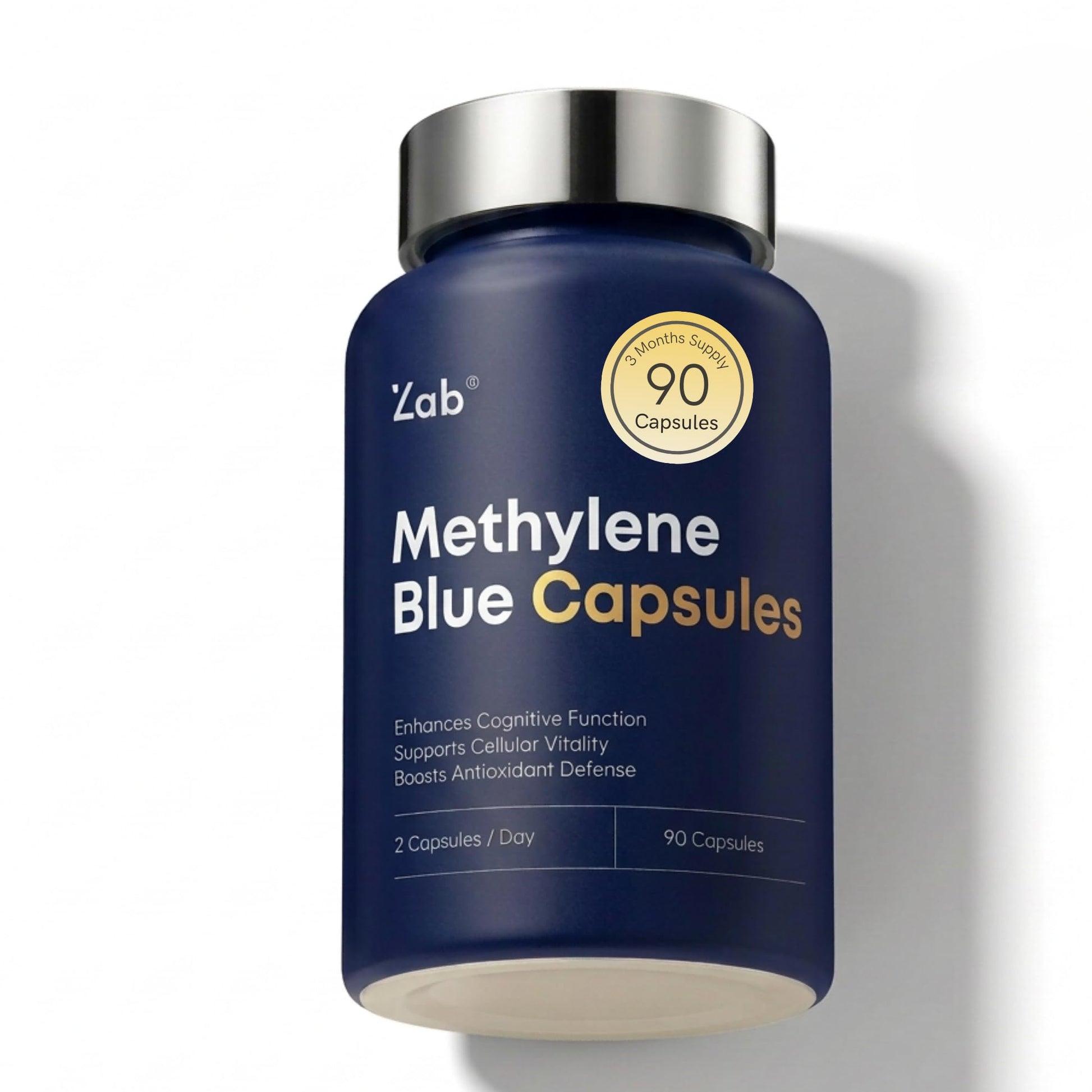 ZAB Methylene Blue Pharmaceutical Grade Supplement Capsules 90 Count