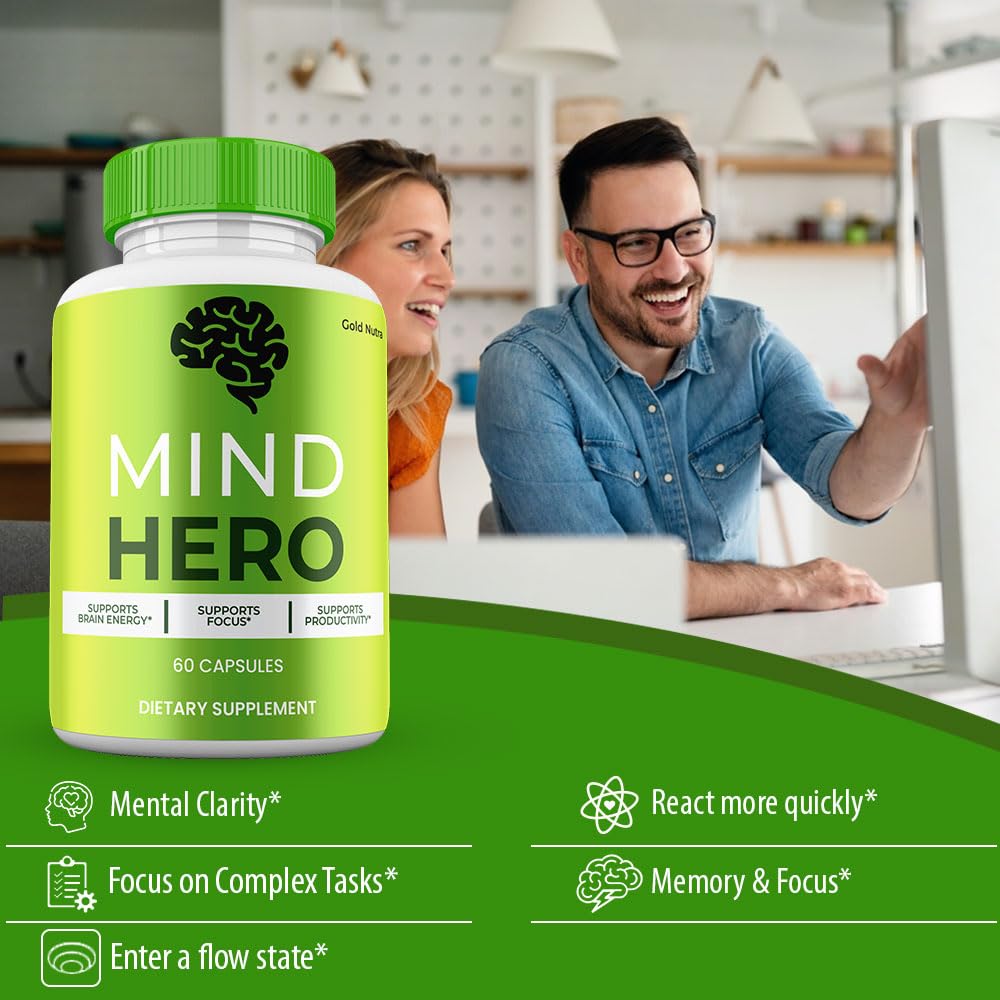 Gold Nutra Mind Hero Supplement Capsule, 2 Pack