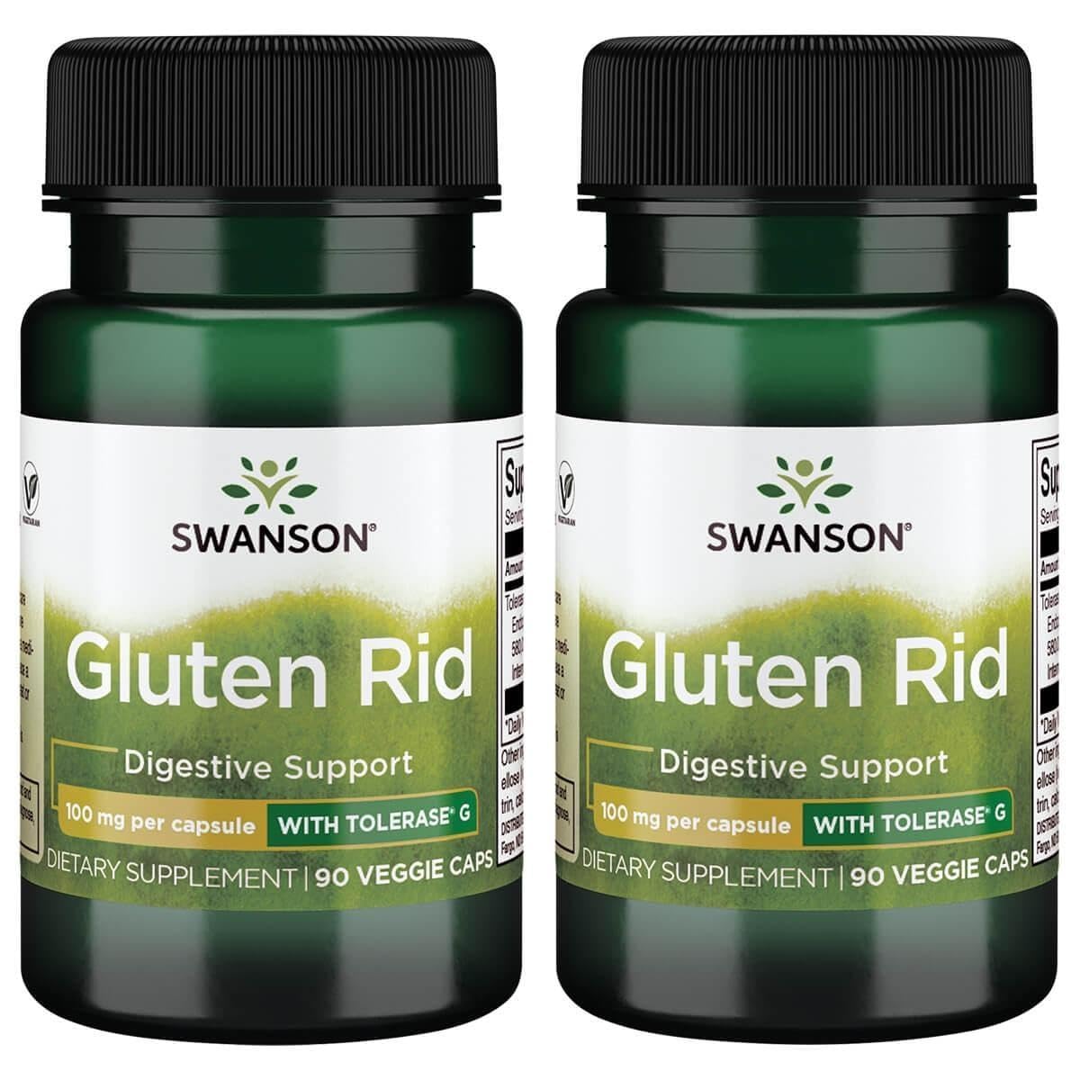 Swanson Gluten Rid with Tolerase G 100 mg Vegan Capsules, 180 Count