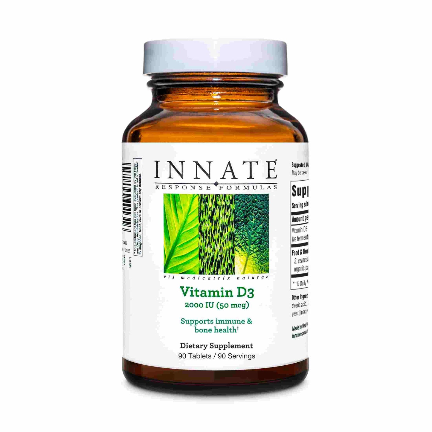 Innate Response Formulas Vitamin D3 2000IU, Bone Health Tablets, 90 Count