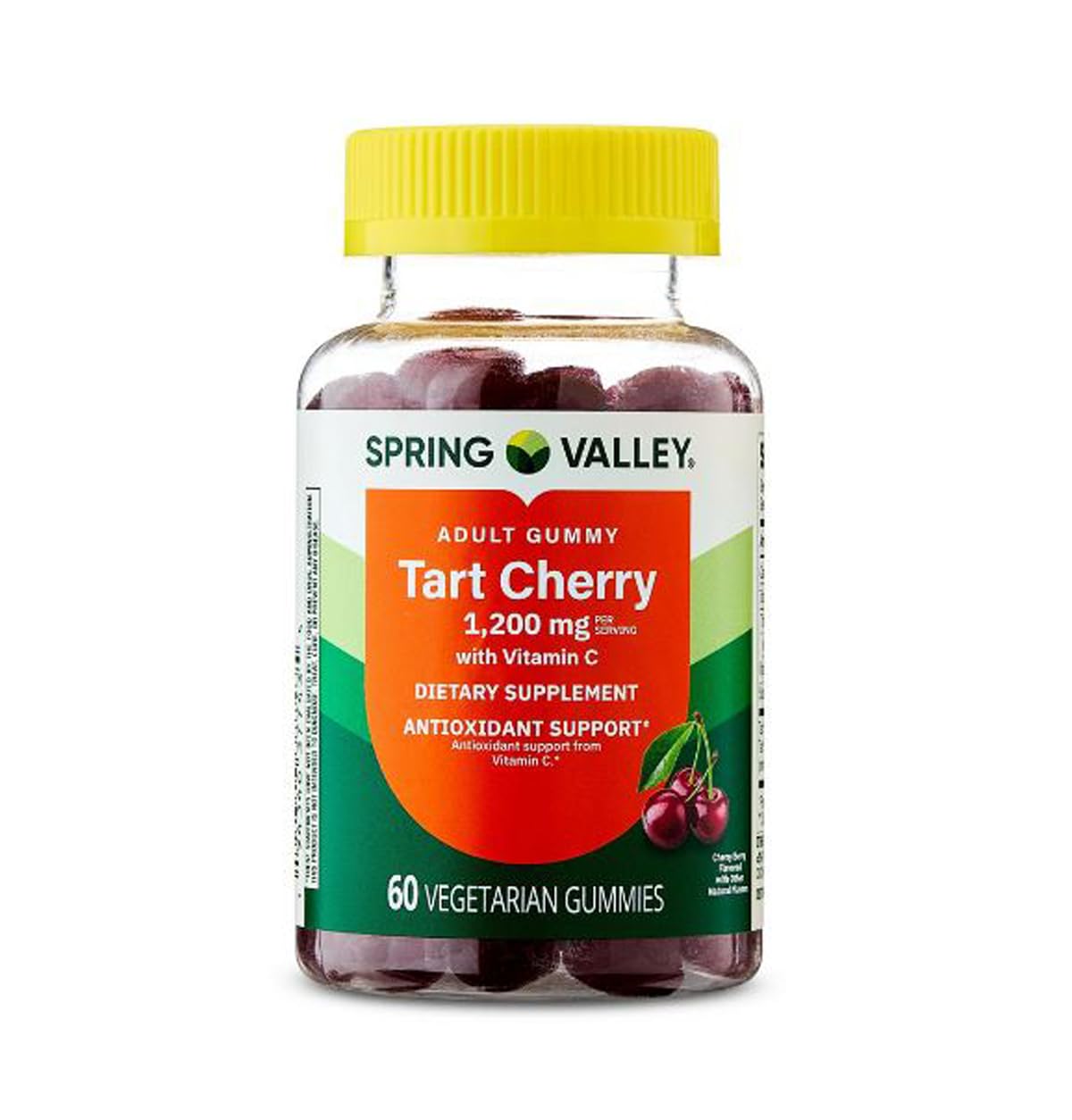 H4U Tart Cherry with Vitamin C Dietary Supplement Vegetarian Gummies, 60 Count