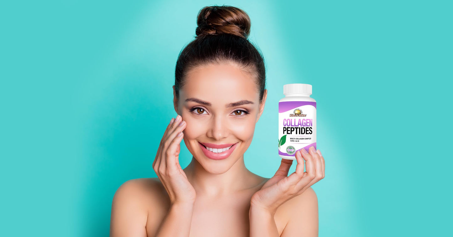 Rise-N-Shine Hydrolyzed Collagen Type I & III Capsules, 30 Count