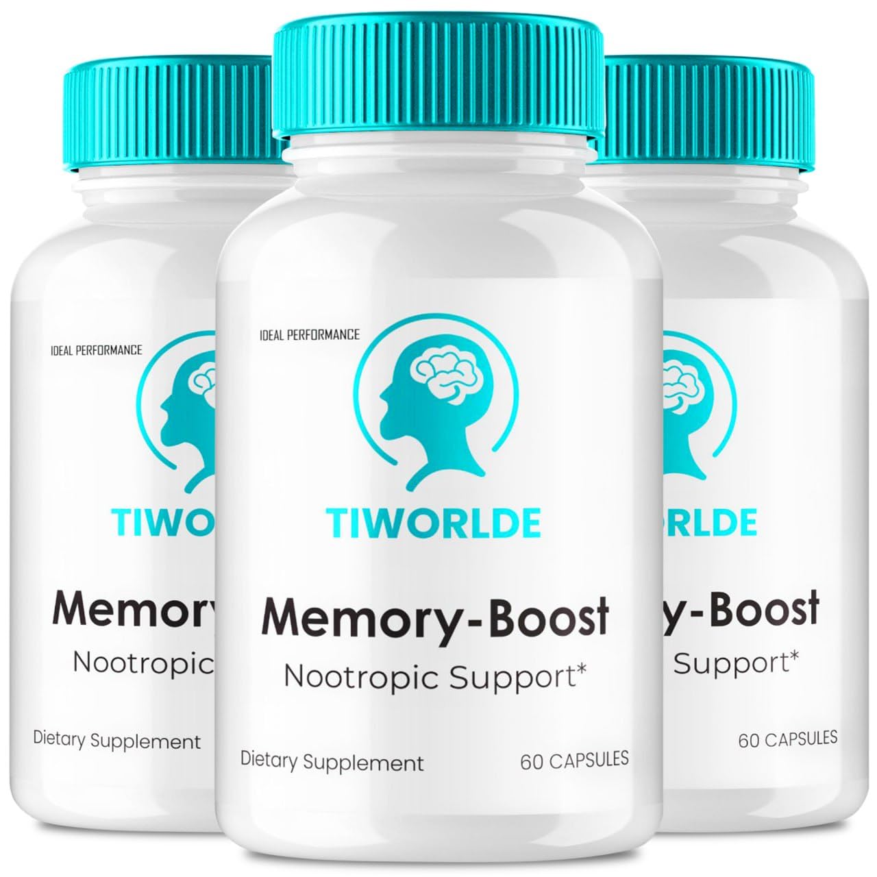 IDEAL PERFORMANCE Tiworlde Memory-Boost Advanced Formula Nootropic Supplement, 180 Capsules