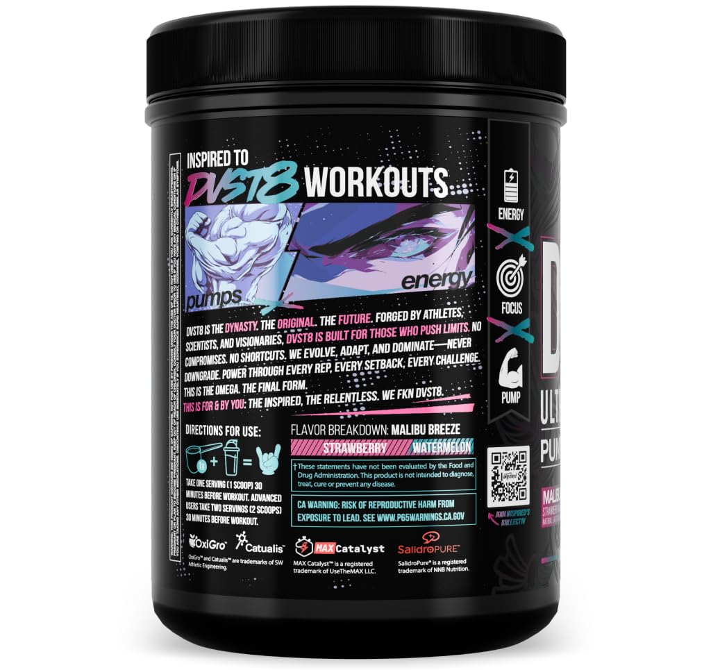 Inspired Nutraceuticals DVST8 25 Preworkout Powder 18.3