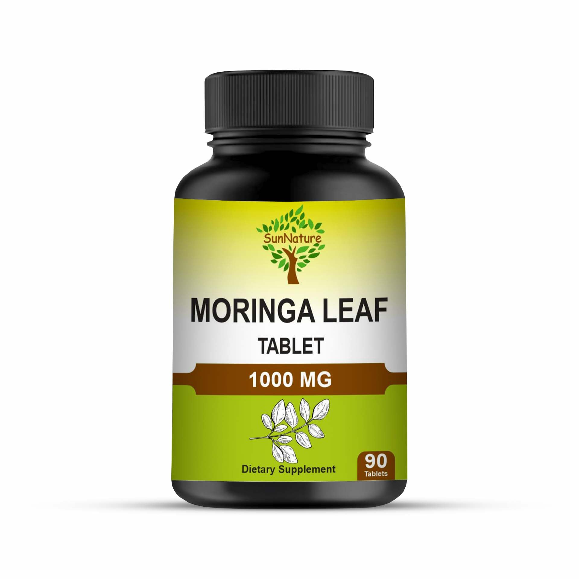 SunNature Moringa Leaf Tablets 1000 mg, 90 Tablets
