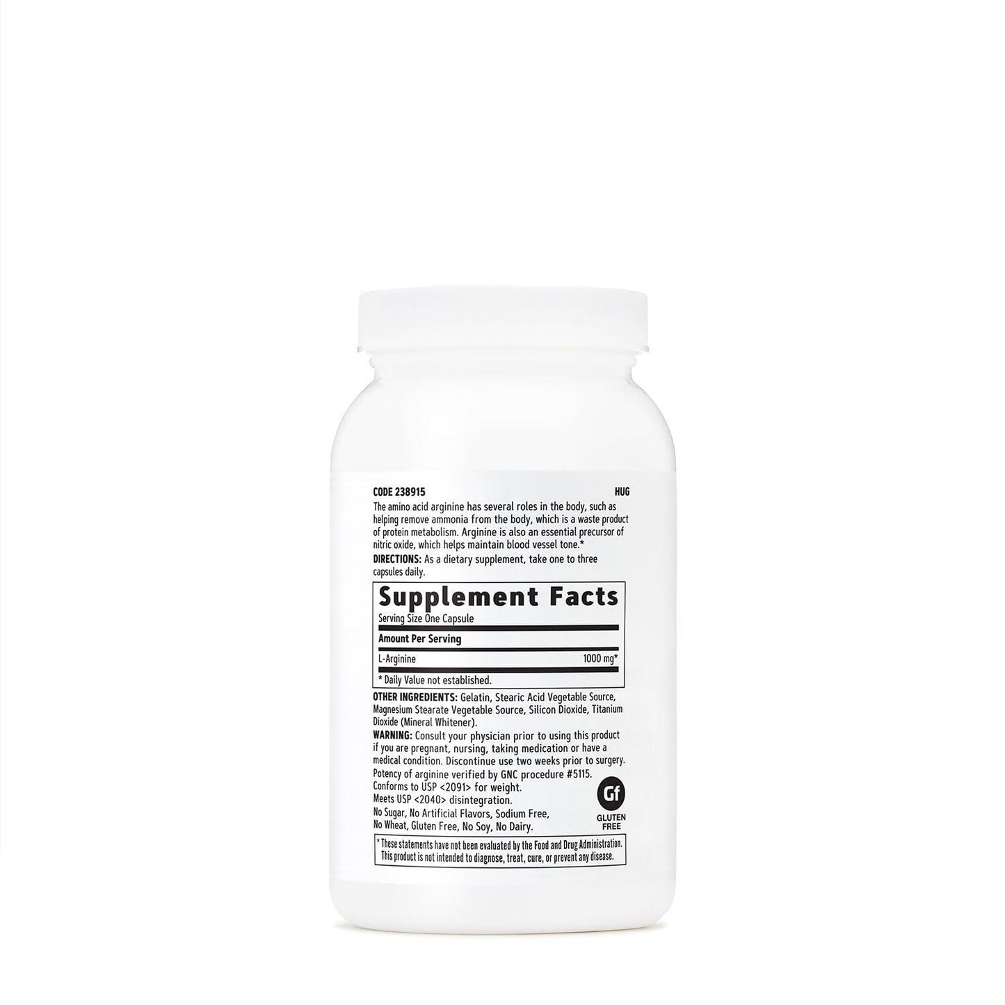 GNC L Arginine 1000mg Supplement Caplets 90