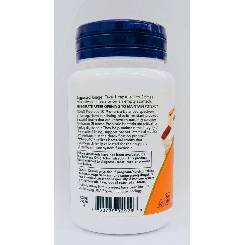 NOW Foods Probiotic-10 25 Billion 100 Capsules