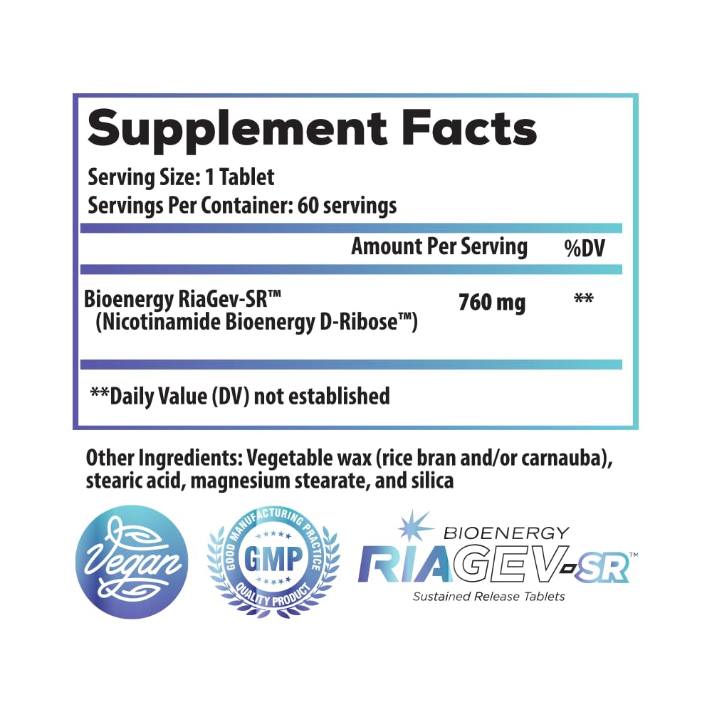 Ideal Infusion Regenerate Sustained Release Supplement for NAD & NR Biosynthesis Tablets, 60 Count