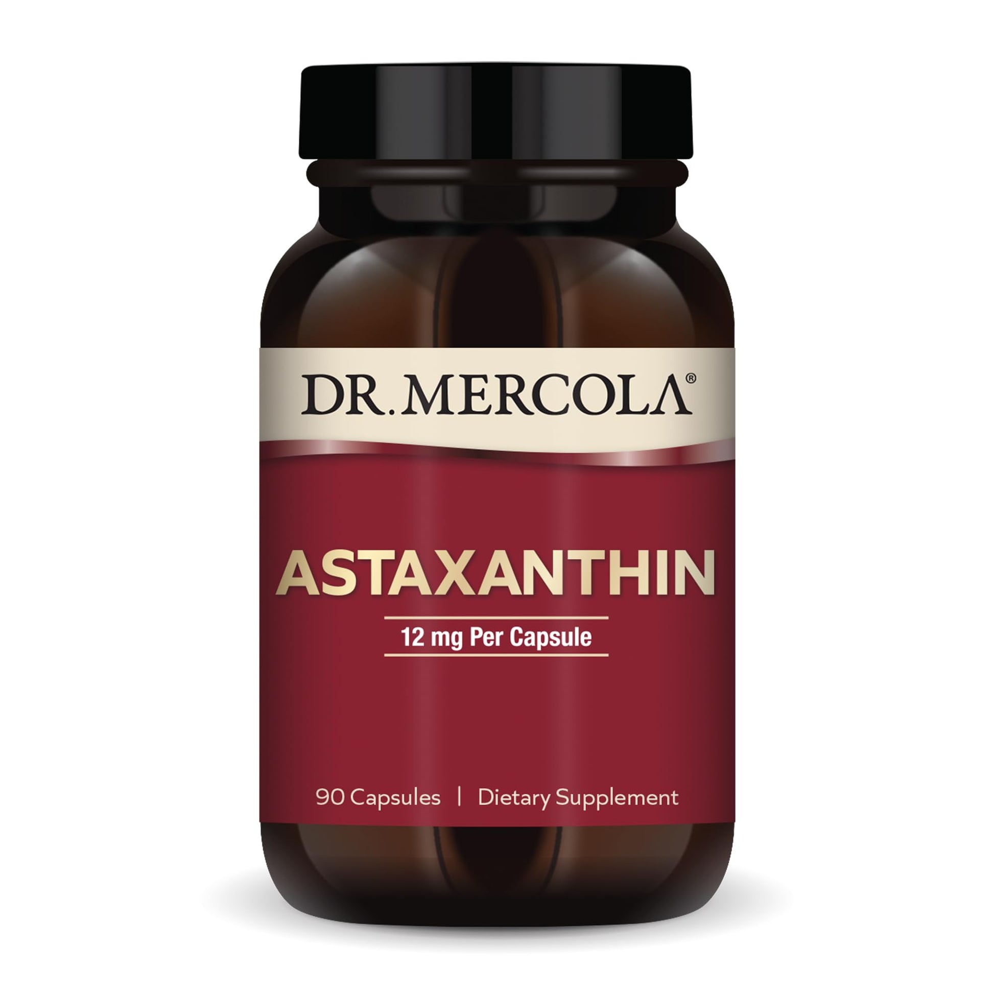 Dr. Mercola Organic Astaxanthin 12 mg Capsule, 90 Count
