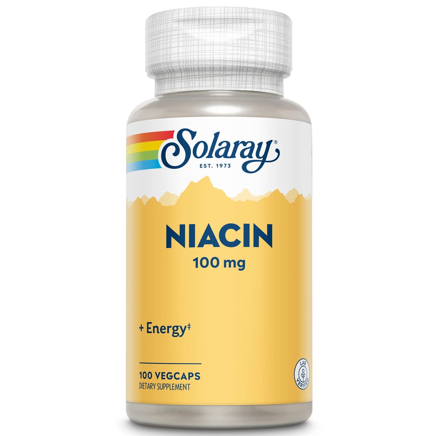 SOLARAY Niacin 100mg Veg Capsules, 100 Count