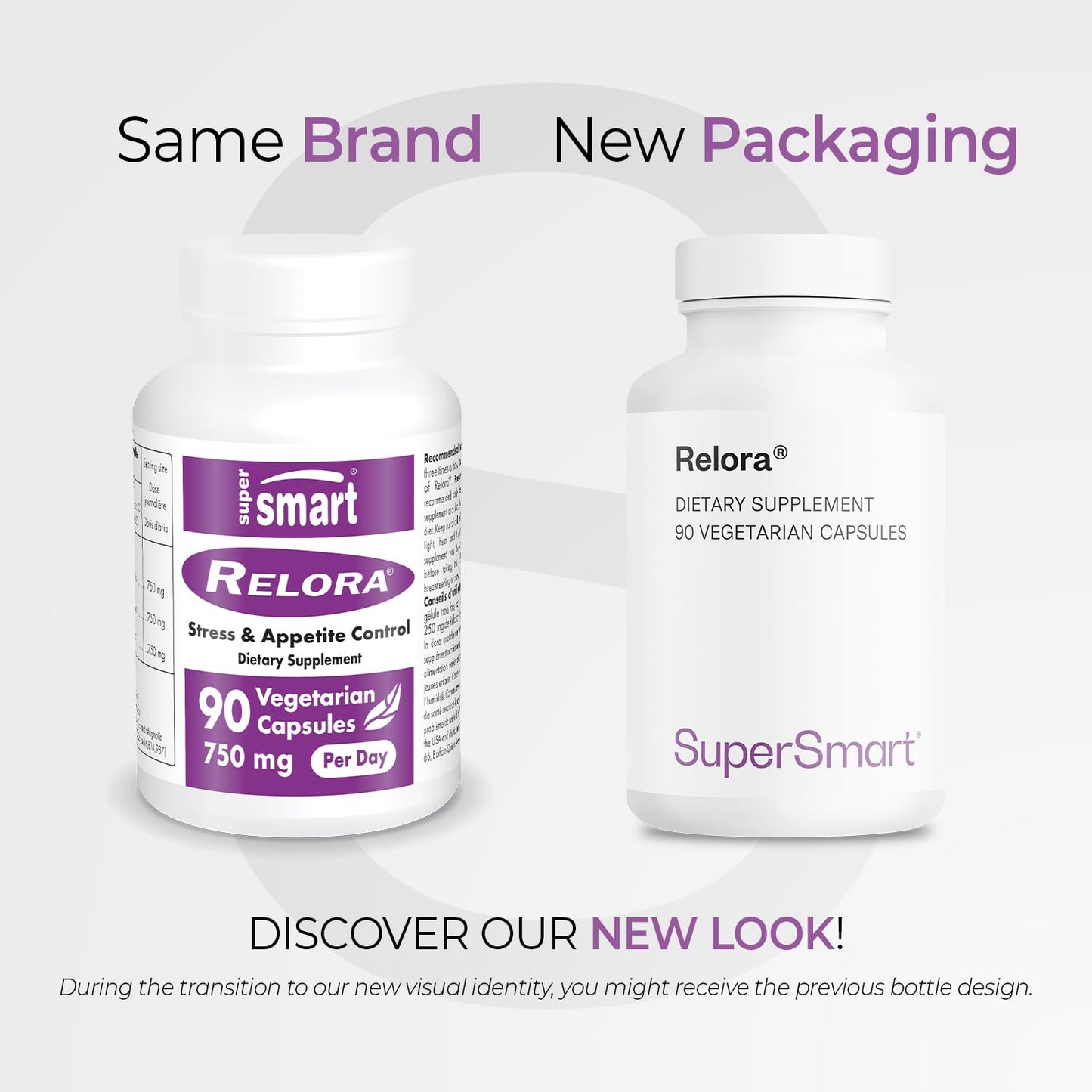 Supersmart Relora 750mg per Day Magnolia Officinalis & Phellodendron Amurense Extract Supplement Capsule 90 Count