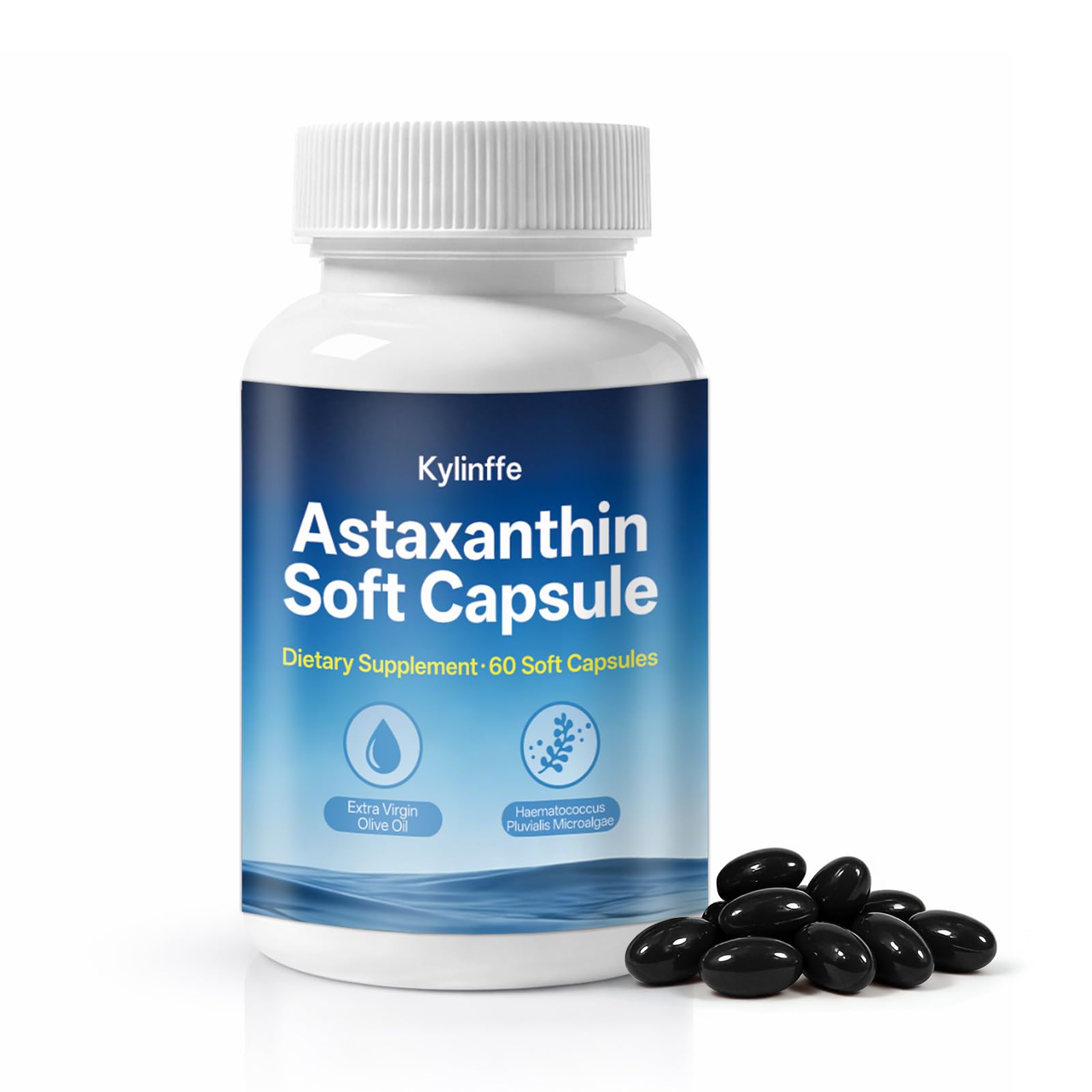 Oopeatol Astaxanthin 12mg Softgels with Extra Virgin Olive Oil, Eye Comfort, Skin Health & Antioxidant Support, Natural Haematococcus Pluvialis Extract, Third-Party Tested, Non-GMO, Gluten Free, 60 Softgels