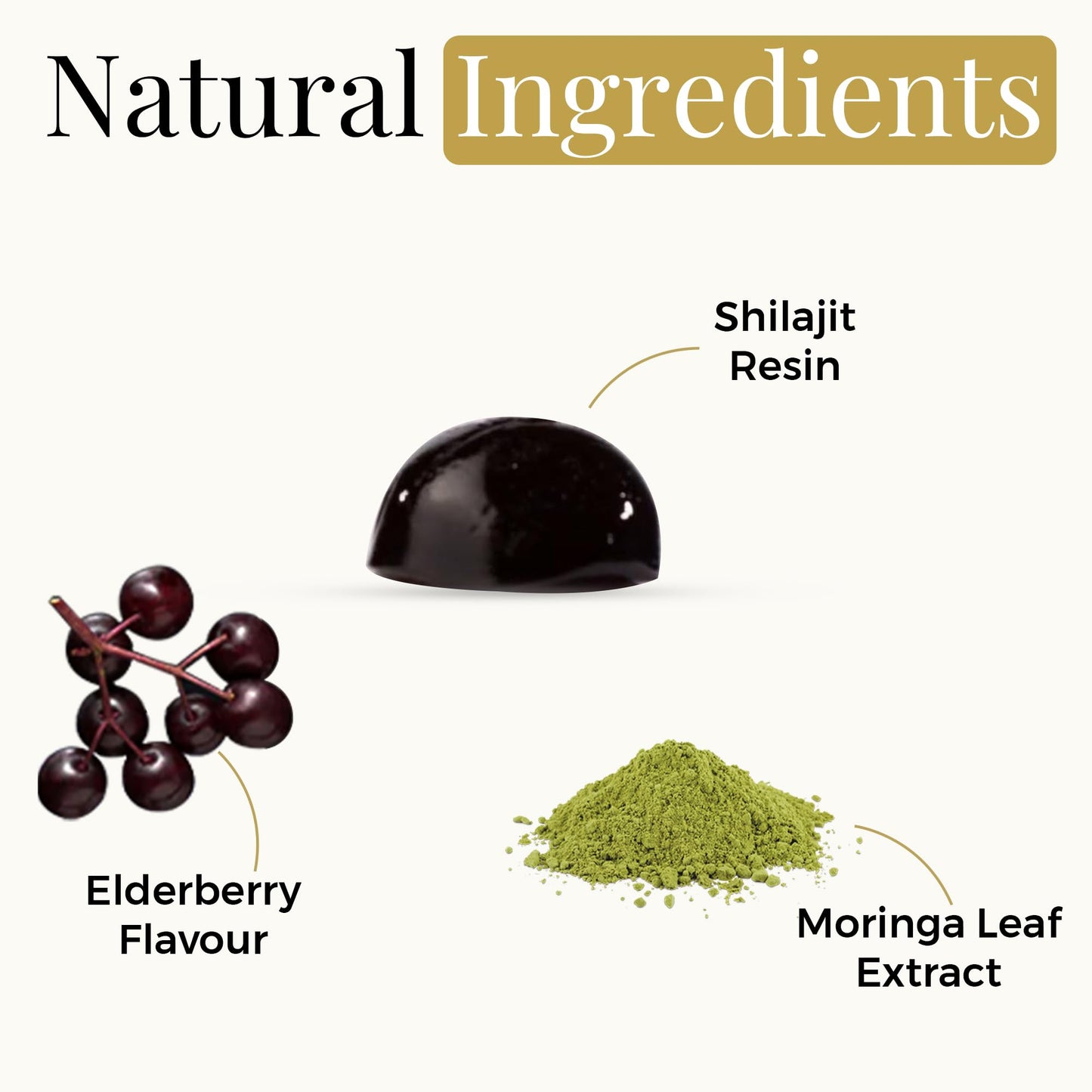 ZENITH RITUAL Shilajit and Moringa Gummies – Elderberry Flavor – 60 Gummies